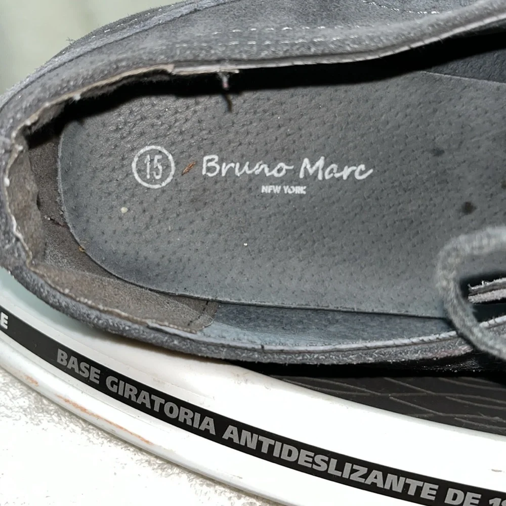 Bruno Marc Urban Suede Leather Lace Up Wingtip Dress Shoes Gray Size 15
